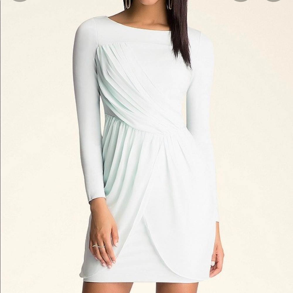 Bebe Draped Tulip Overlay Dress Light mint green Size XXS
